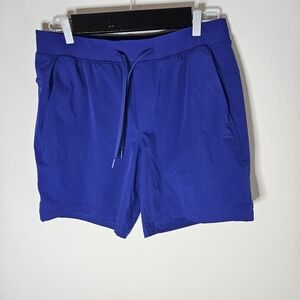 Lululemon License To Train Athletic Shorts Linerless Royal Blue Men's L Large
